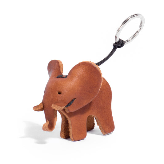 Afrographic Elefant Schlüsselanhänger groß tan
