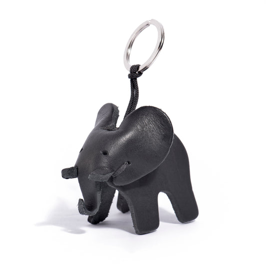 Afrographic Elefant Schlüsselanhänger groß schwarz