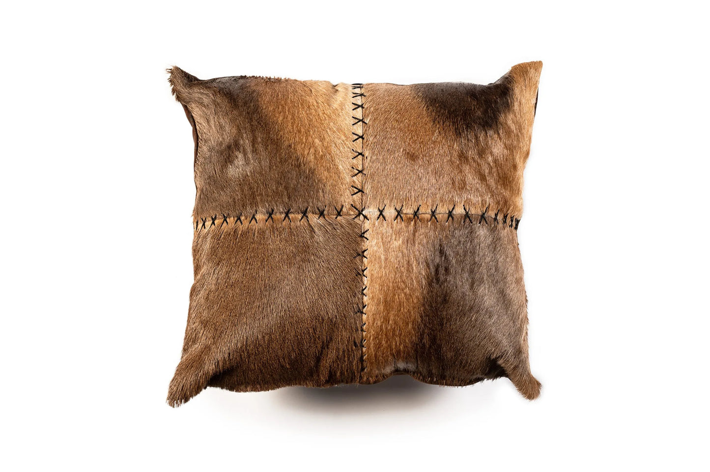 Red Hartebeest Kissen Patchwork aus Namibia 45 x 45 cm