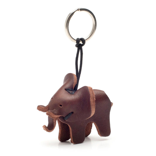 Afrographic Elefant Schlüsselanhänger groß schokobraun